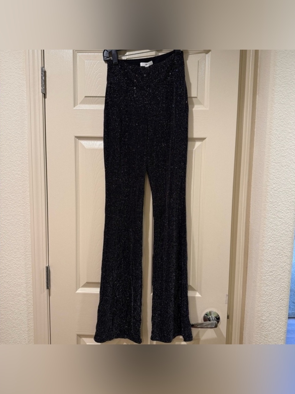 BP Women’s Black Glitter Flared Pants Evening Party Size XS